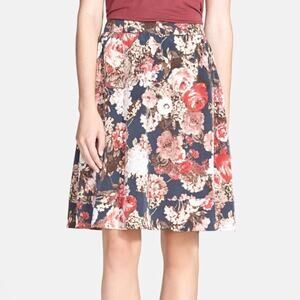 Search for Sanity Skirt Floral A Line Knee Length Pockets Church Office XS